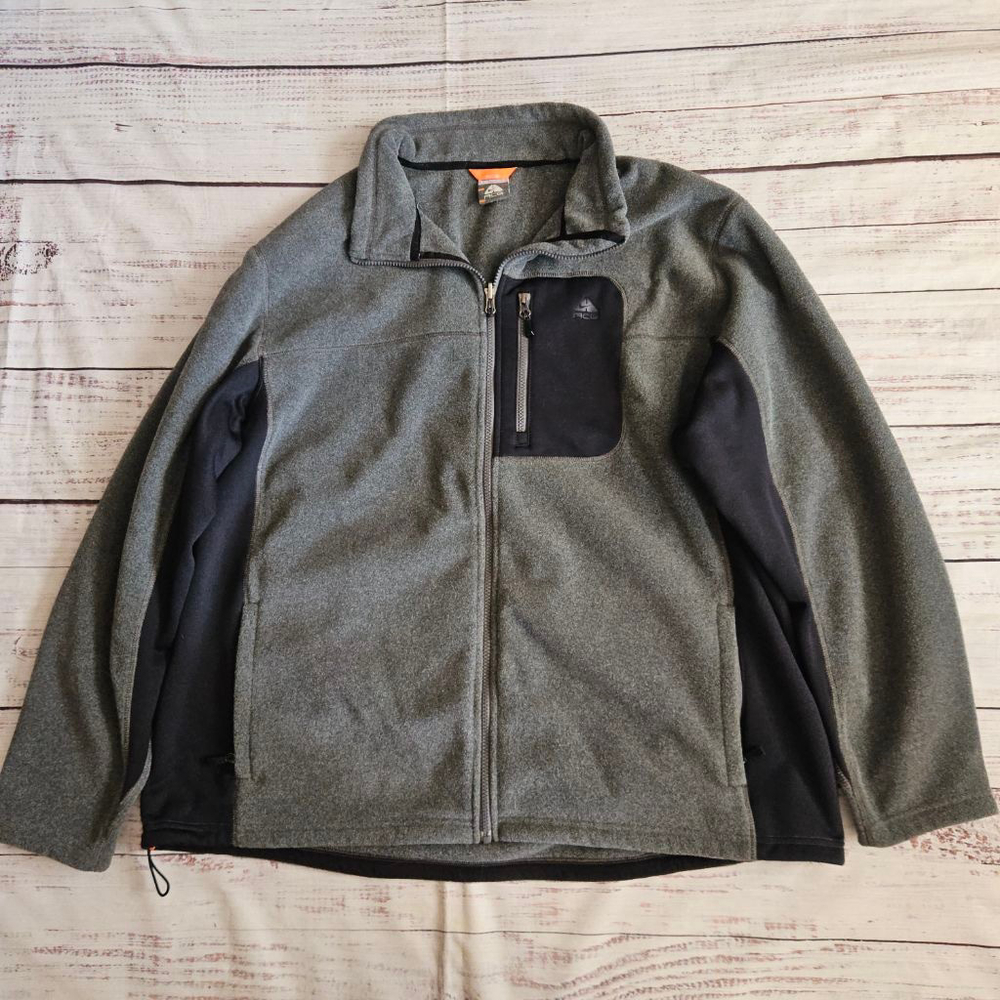 Nike ACG Gray Black Fleece Full Zip Jacket Mens XXL